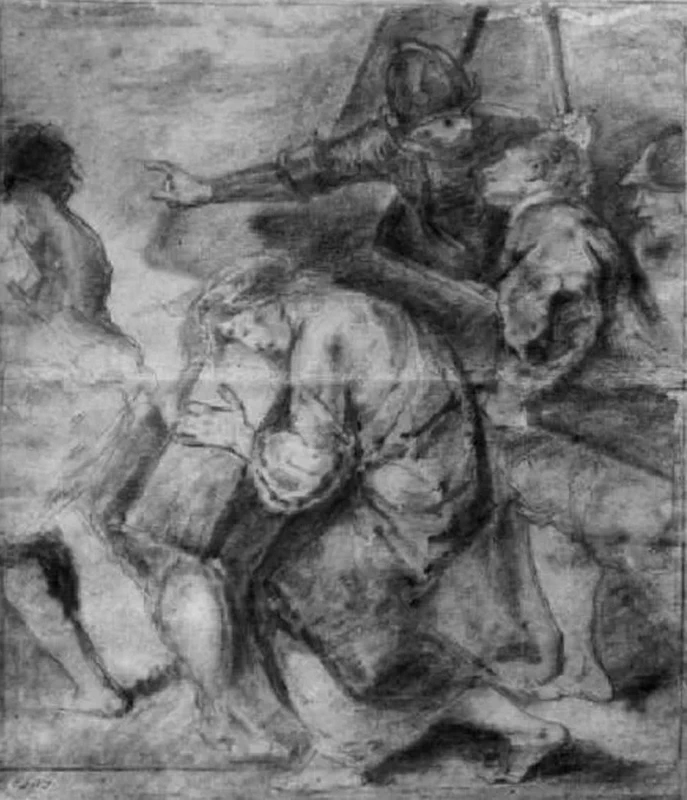 Studio per Via Crucis - Cristo e il Cireneo, Palazzo d'Arco, Mantova